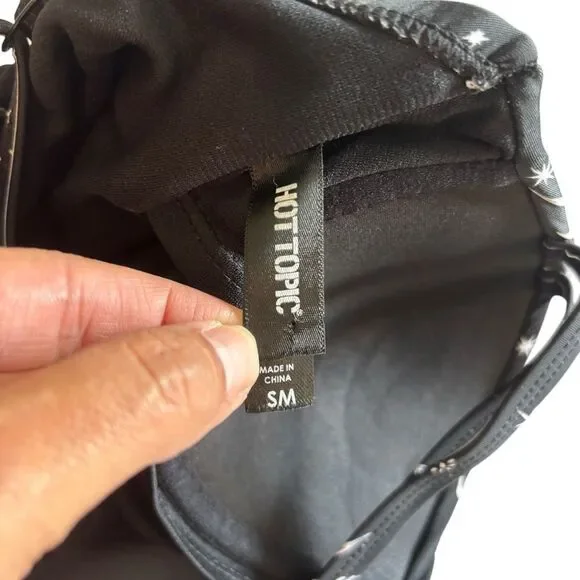 Hot Topic Black & White Sun Moon Stars Celestial One Piece Swimsuit Size Small - Picture 5 of 14